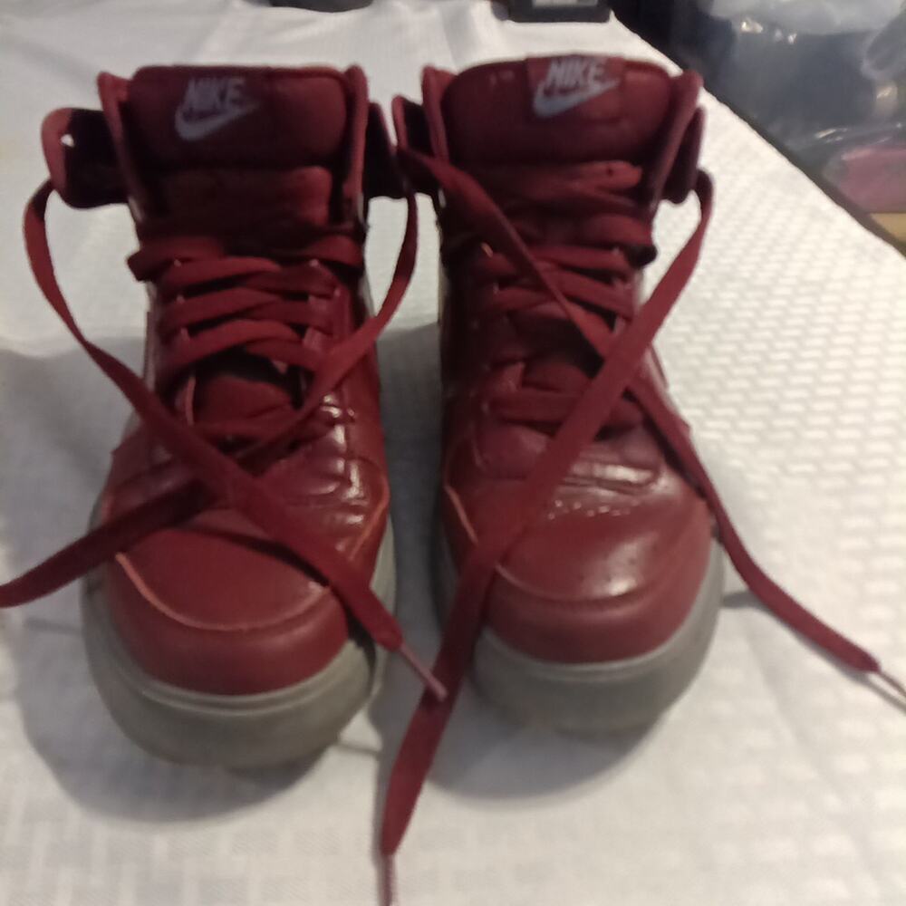 Nike Big Nike High AC Red Stealth 10.5 Basketball Shoes Men's Sneakers